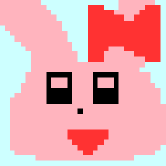 赤いリボンのうさぎ